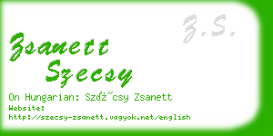 zsanett szecsy business card